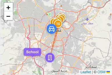 The Schooliy escort app: a live map with the bus, the school and the stops